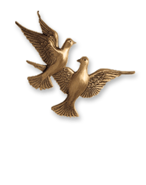 Ornament med fugler i bronse fra Sigvartsen Steinindustri